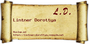 Lintner Dorottya névjegykártya